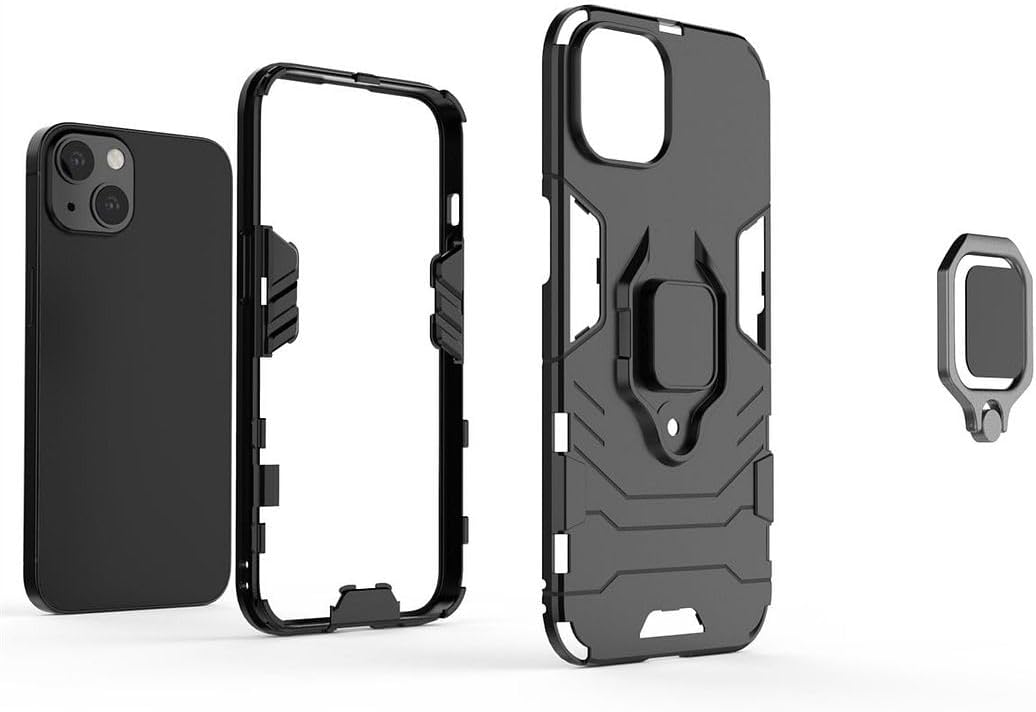 Shockproof 360 Ring Case Stand For iPhone (Red)