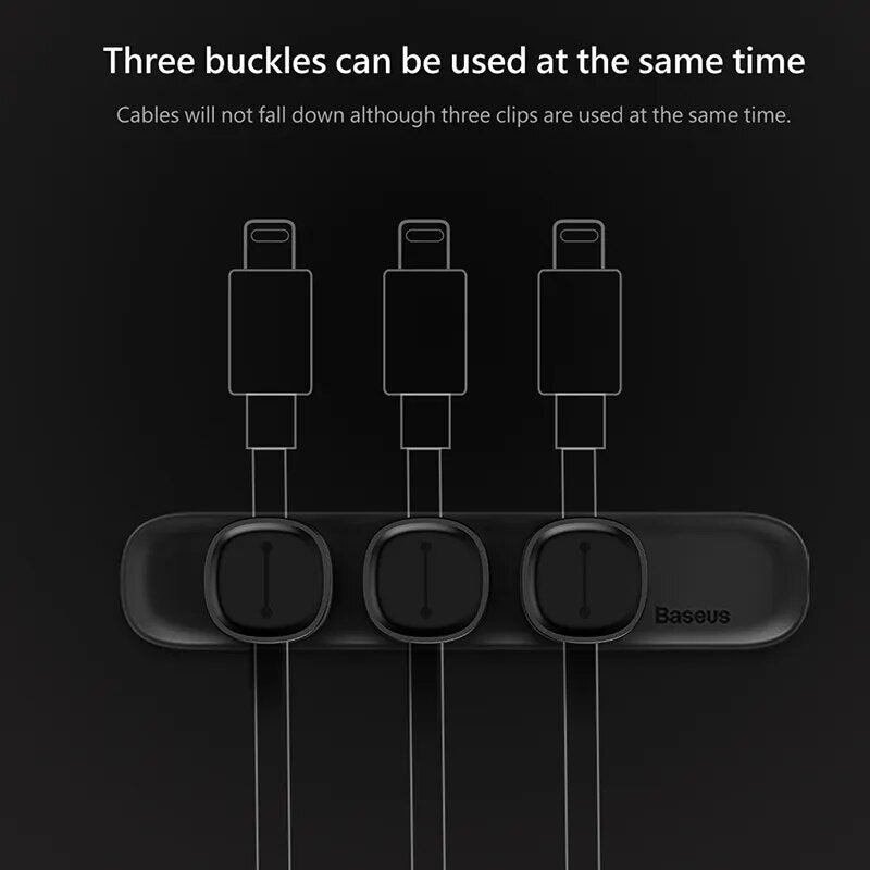 Baseus Peas Magnetic Cable Clip Organiser Clamp Charger Wire Holder