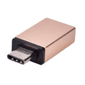USB 3.0 To Type C Adapter Fast Converter USB-C Data OTG Adapter (Gold)