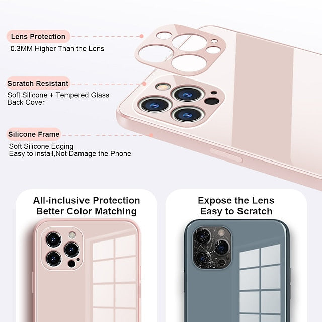 Glossy Shockproof Case Silicone Cover For iPhone 12 Pro Max