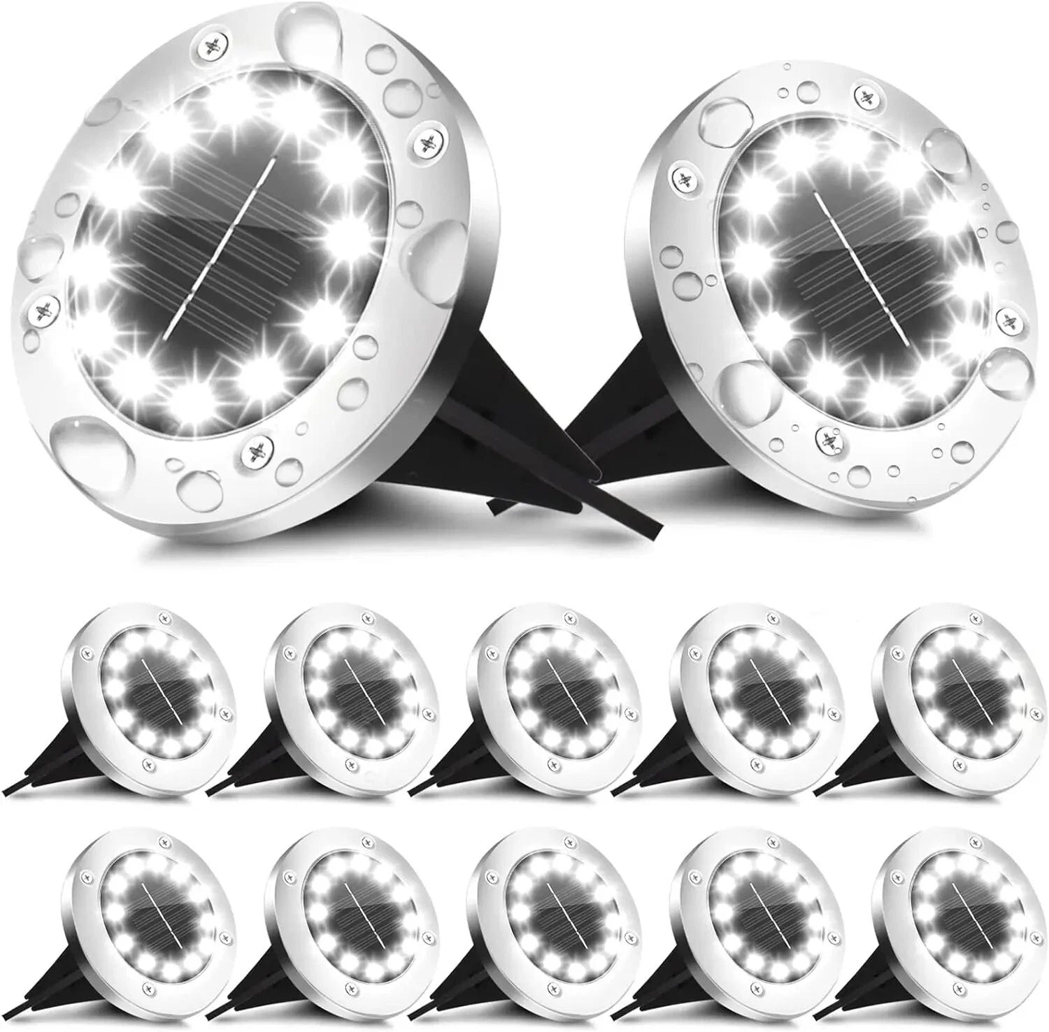 LED Solar Light (Honeycomb) 10 Led Cool White x8