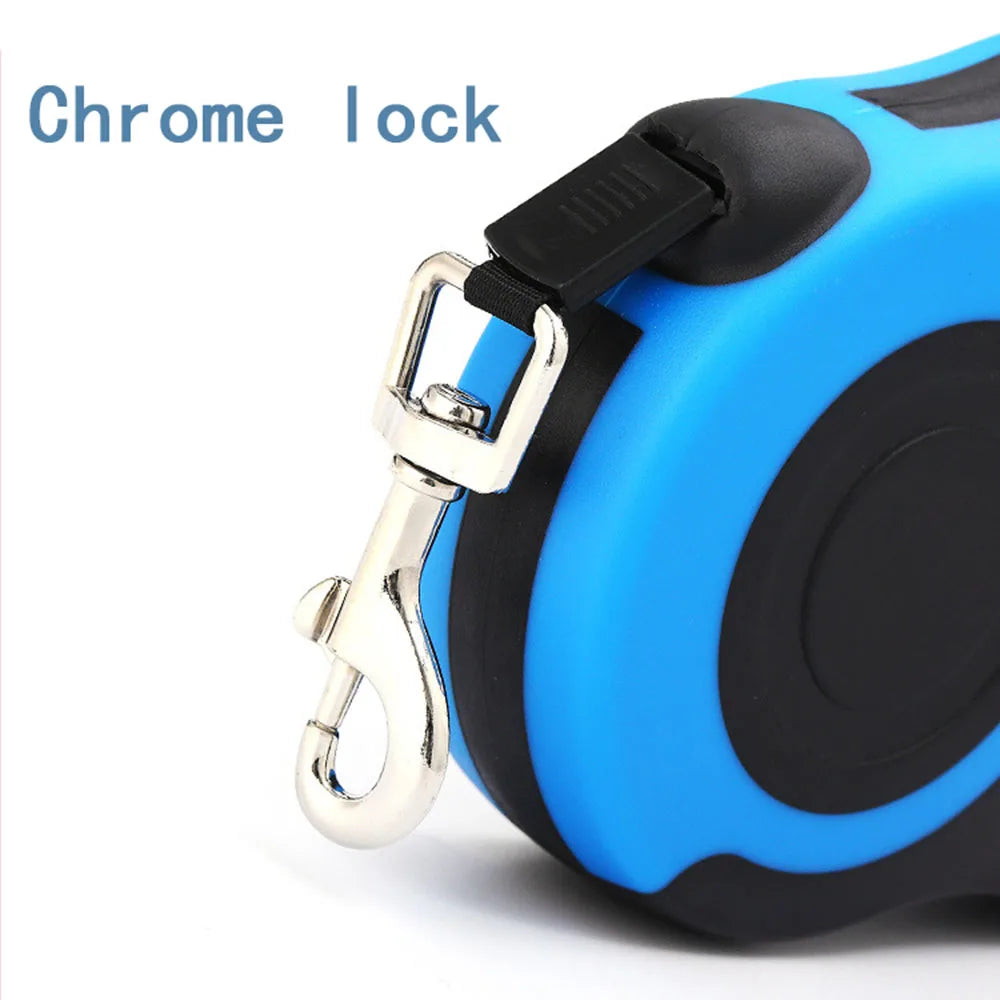 Retractable Dog Leash, Dog Walking Leash For Small To Large Dogs Up To 110lbs /44 lbs, One Button Break (3 Meter Blue)