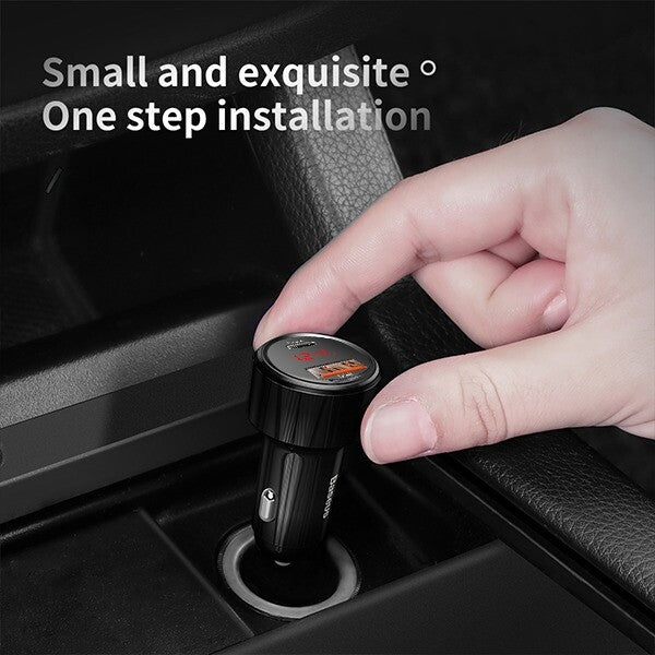 Baseus 45W Magic Series Car Charger USB & Type C Dual Charging Port (Black)