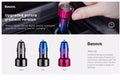 Baseus 45W Handsfree Bluetooth FM Transmitter MP3 Magic Series Car Charger USB & Type C Dual Charging Port