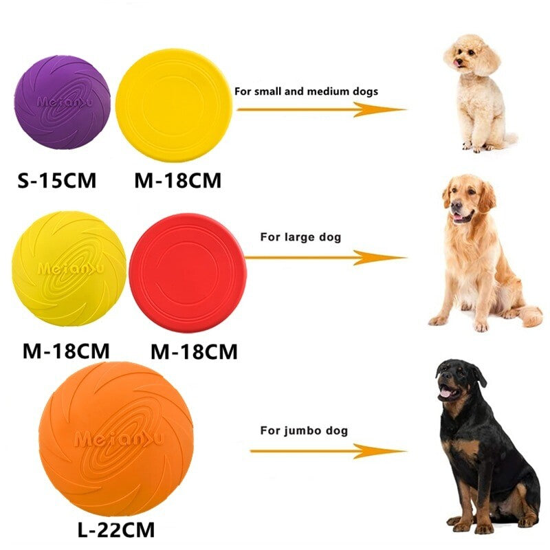 Rubber Pet Dog Frisbee Durable Fetch Toy For Puppy Exercise Outdoor Training(Purple)