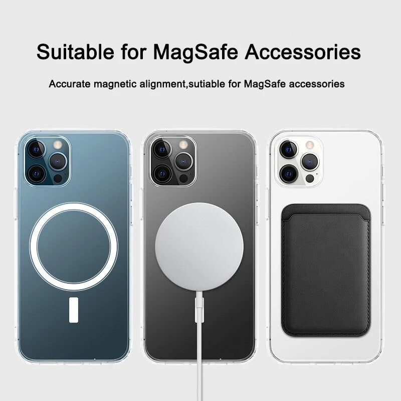 iPhone 12 Pro Transparent Magsafe Clear Case Shockproof Silicone Cover