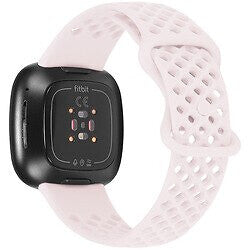 Sport Dot Band Silicone Replacement Strap For Fitbit Versa 3 (Pink Sand)