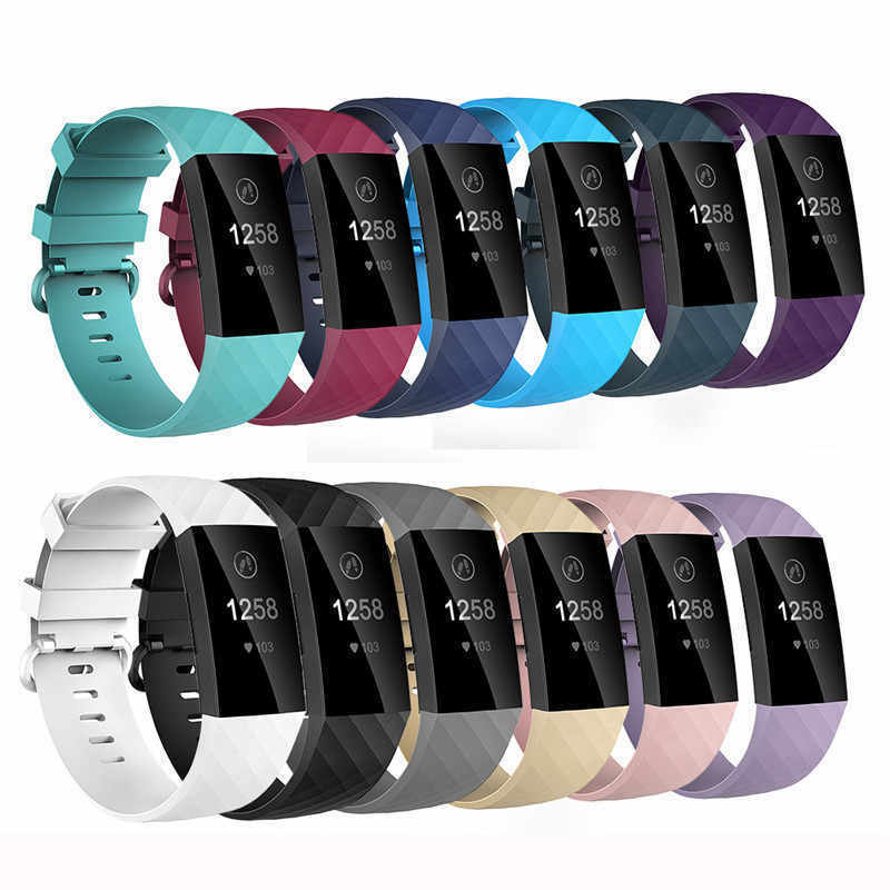 Silicone Replacement Strap Band For Fitbit Charge 3 / 4 (Yellow)
