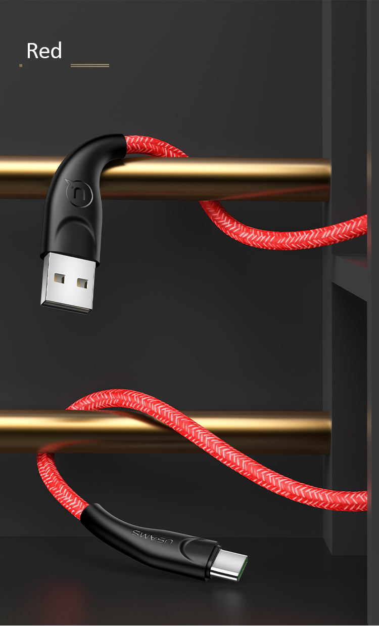 Usams US-SJ398 U41 Type-C Braided Data and Charging Cable 3m