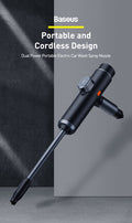 Baseus Electric Car Wash Spray Gun High Powered Portable Washer Cordless (Black)