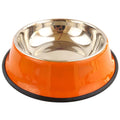 Stainless Steel Portable Pet Feeding Food Bowl Water Feeder For Cat Puppy Dog (Orange)