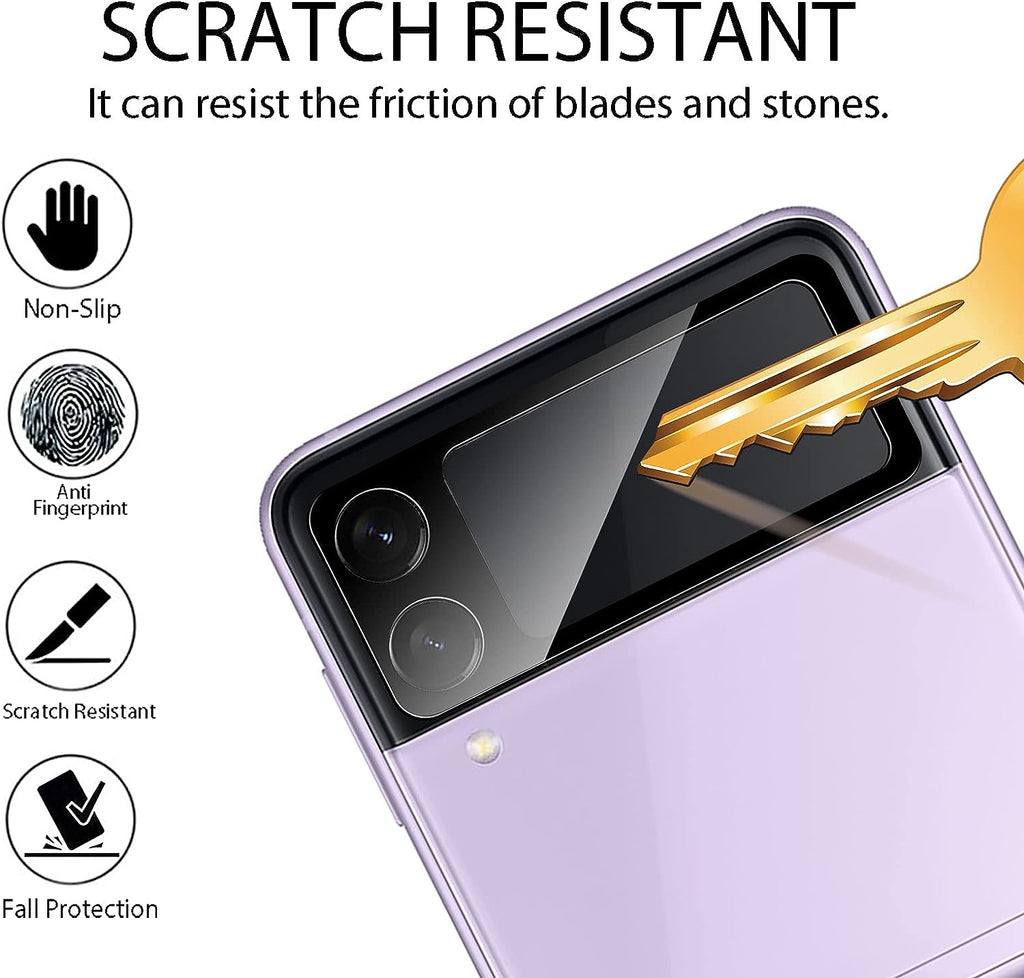 Nuglas Camera Lens Tempered Glass Protector Frame For Z Flip 3