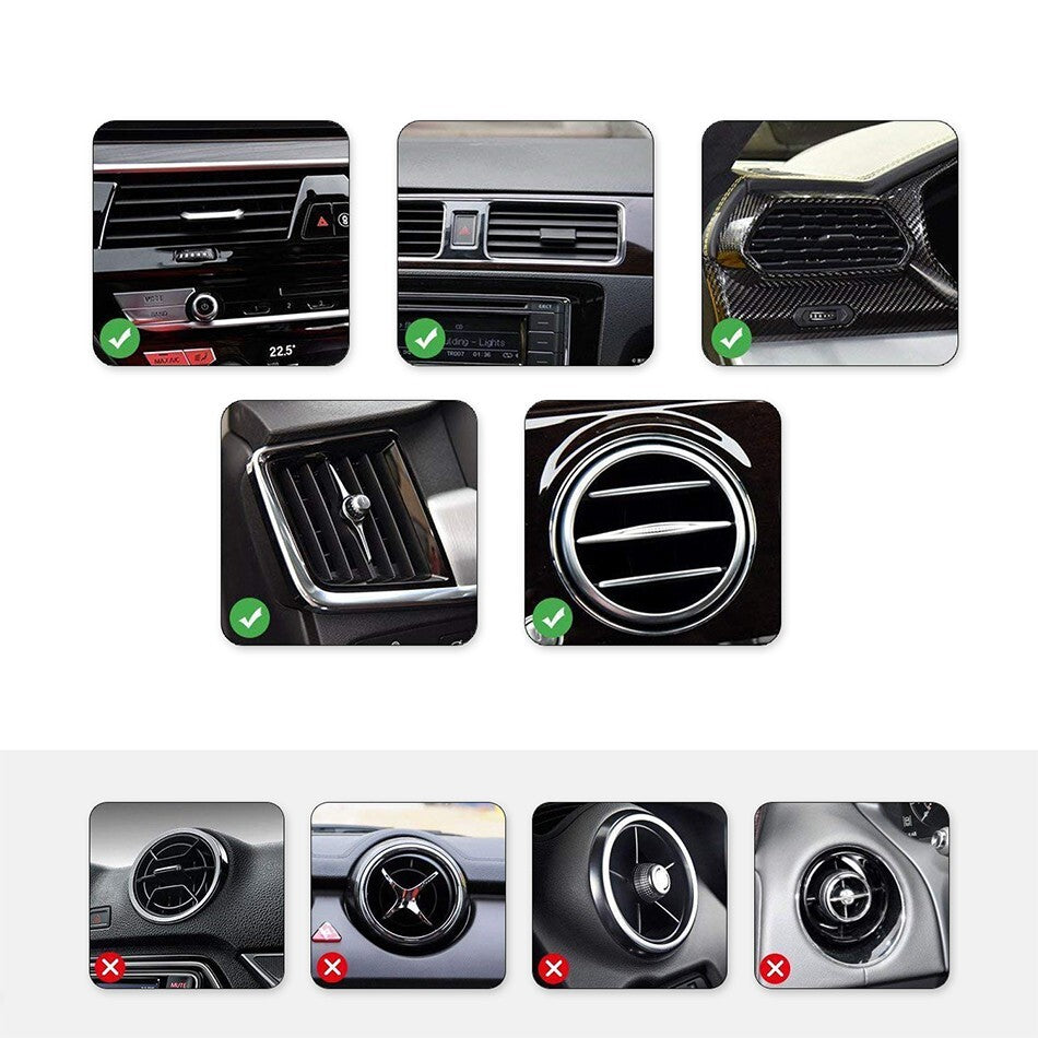 Baseus Mini Gravity Car Phone Holder Air Vent Clip Mount For iPhone Samsung Huawei