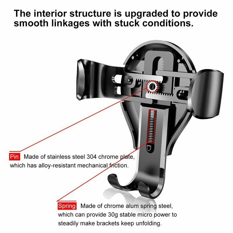 Baseus 360° Car Phone Holder Dashboard Windscreen Mount Multi-Angle (Red)