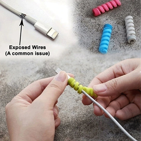 Cable Protector Spring Cover for Headphone Wire Charger Cable Cord