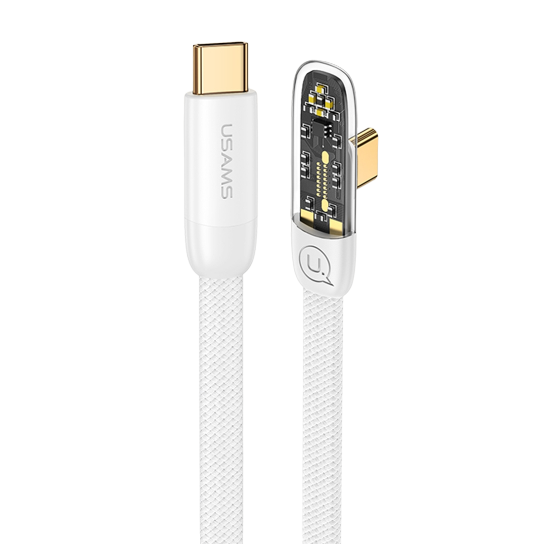 USAMS USB Type-C To Type C Cable Charge PD Quick Charging Data Fast Charger Samsung (1.2m, White)