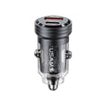 USAMS USB & Type C Car Charger Adapter USB QC3.0 PD Type-C Quick Charging (Black)