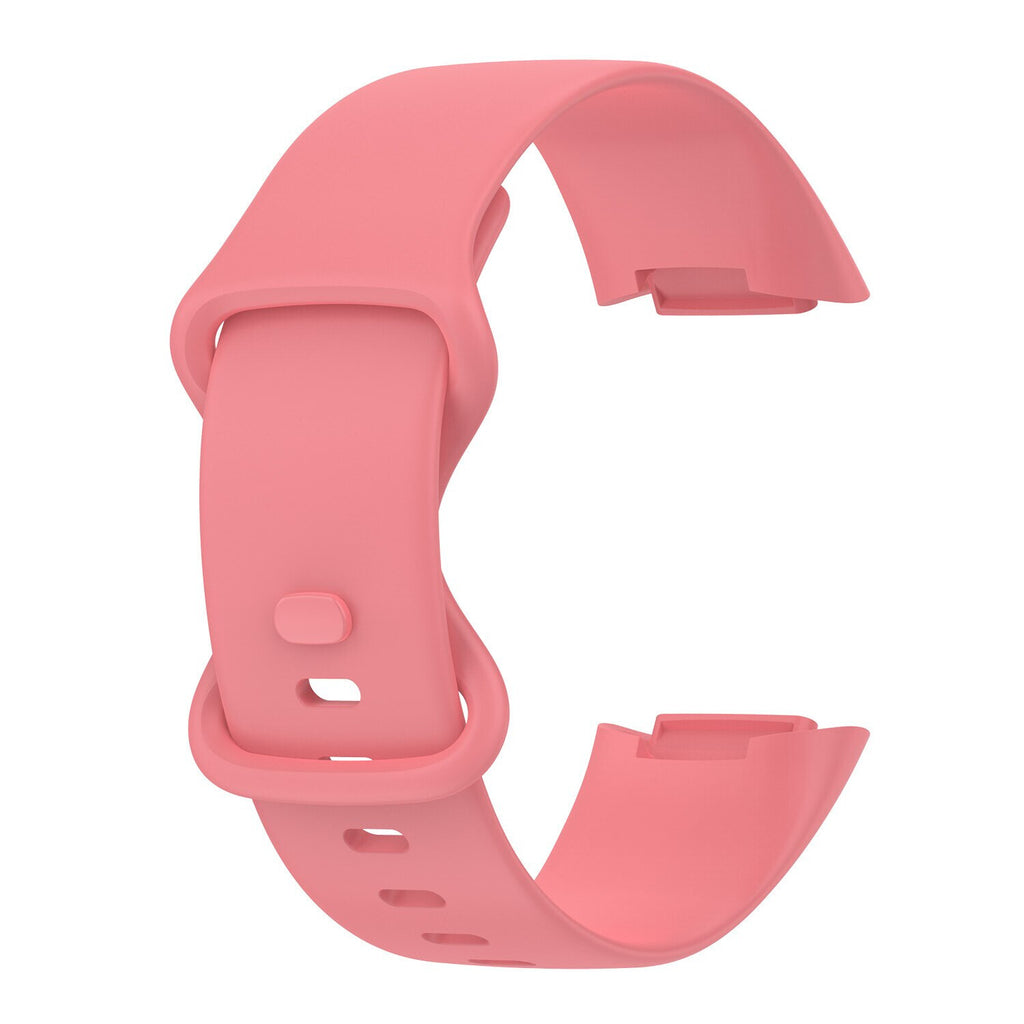 Soft Silicone Replacement Sport Strap Wristbands Band For Fitbit Charge 5 / 6 (Antique White, Large)