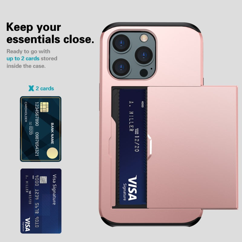 Sliding Cover Wallet Case For iPhone 13 Mini