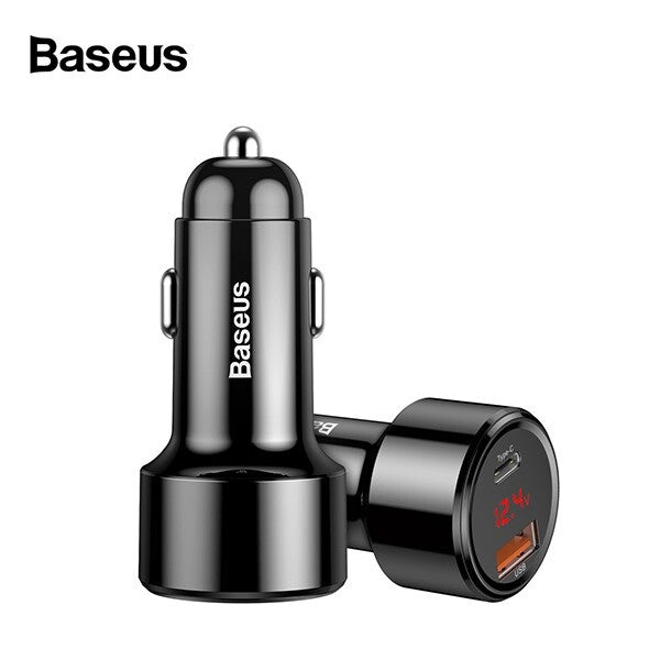Baseus 45W Magic Series Car Charger USB & Type C Dual Charging Port (Black)