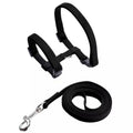Cat Harness Collar Leash For Pet Cat Outdoor Walking (Black)