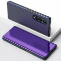 Mirror Shockproof Flip Case Cover Shockproof Anti-Scratch Clear View Electroplate Kickstand Anti-Scratch For Samsung S20