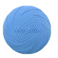 Rubber Pet Dog Frisbee Durable Fetch Toy For Puppy Exercise Outdoor Training(Blue)
