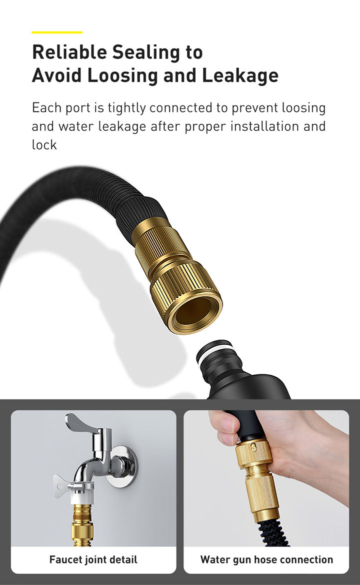 Baseus Clean Guard Nozzle Garden Hose Gun, Spray Gun Garden Hose Nozzle, High Pressure Car Wash Foam Gun Water Washer Cleaner Lance Sprayer Adjustable Water Flow