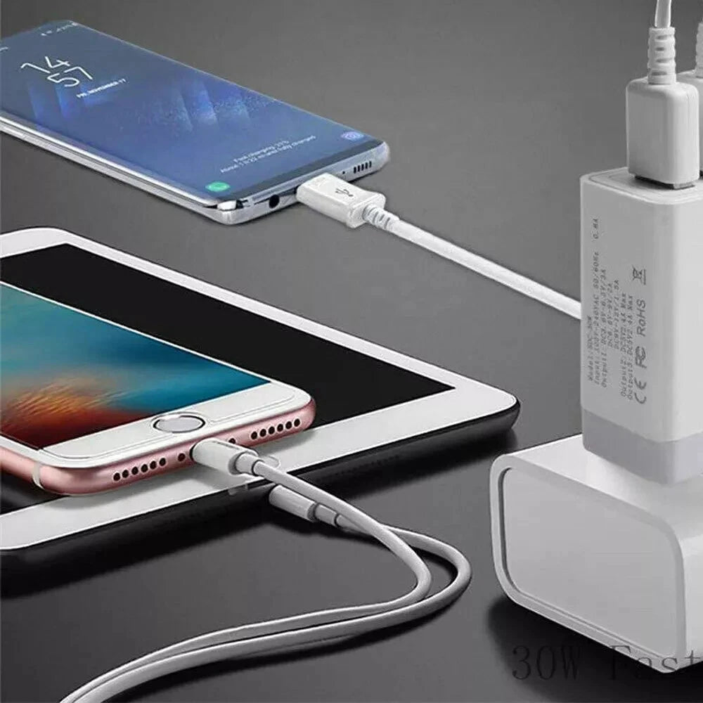 55W 4Port USB Type-C Fast Charging Plug Wall Charger Power Adapter Brick