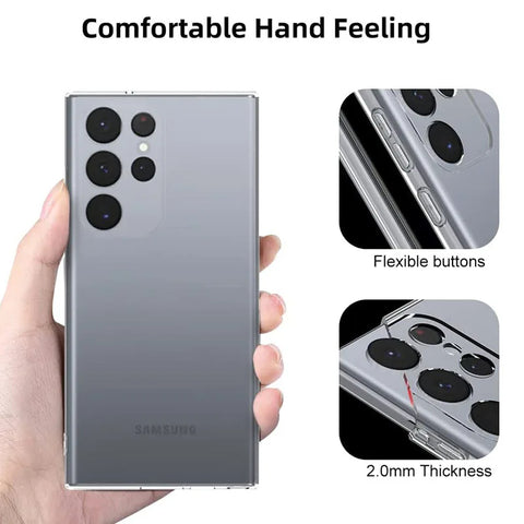 Samsung Galaxy S24 Plus Transparent Clear Bumper Case Transparent Cover
