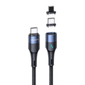 USAMS Type-C To Lightning 20W+Type-C 60W PD Fast Charge Magnetic Data Cable 1.2m Blue