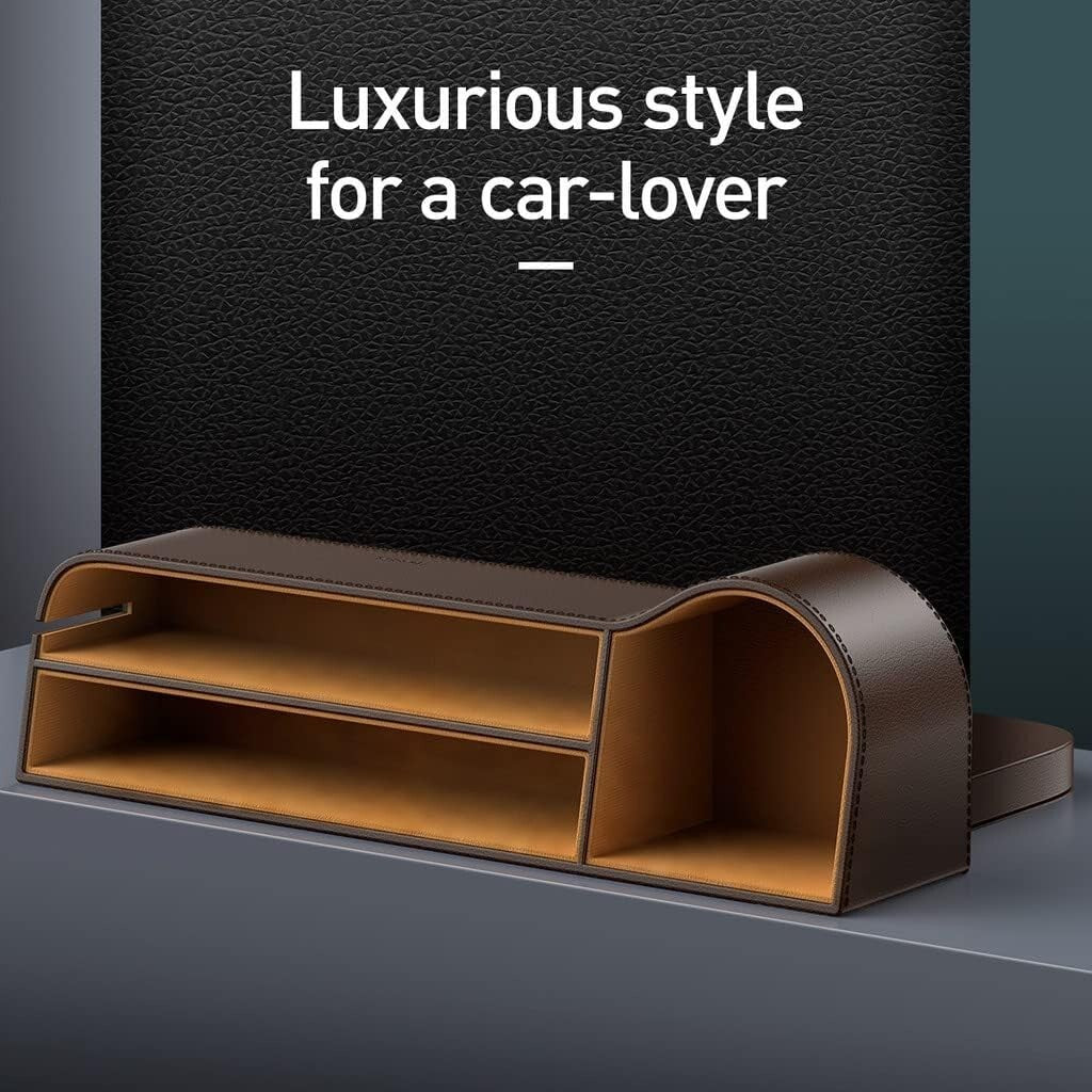 Baseus Universal Leather Car Organiser Auto Seat Gap Storage Box For Pocket Organizer Wallet Cigarette Keys Phone Holders