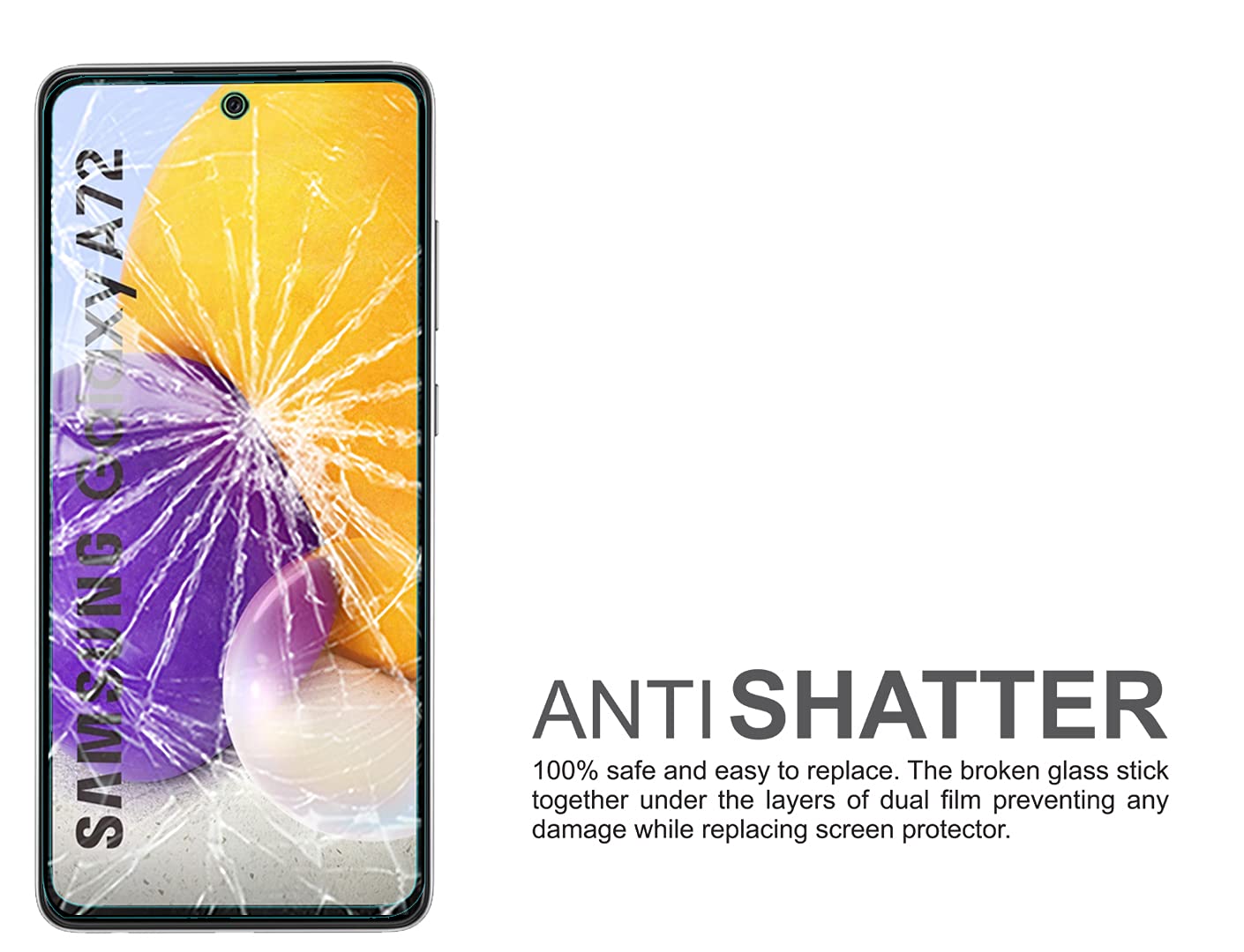 Nuglas Samsung Galaxy A41 HD Clear 9H Tempered Glass Film, Anti-Scratch Case-Friendly Screen Protector