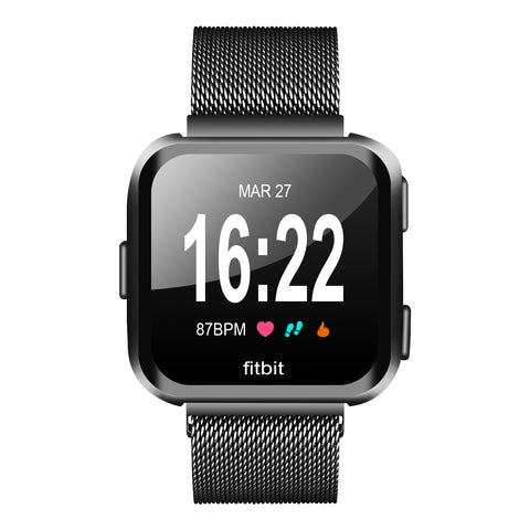 Magnetic Milanese Replacement Strap Metal Band For Fitbit Versa 1 2