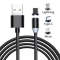 360 Degree Magnetic USB Micro USB LED Charging Cable For iPhone Samsung