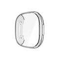 Shockproof Tempered Glass Cover TPU Case For Fitbit Versa (Clear)