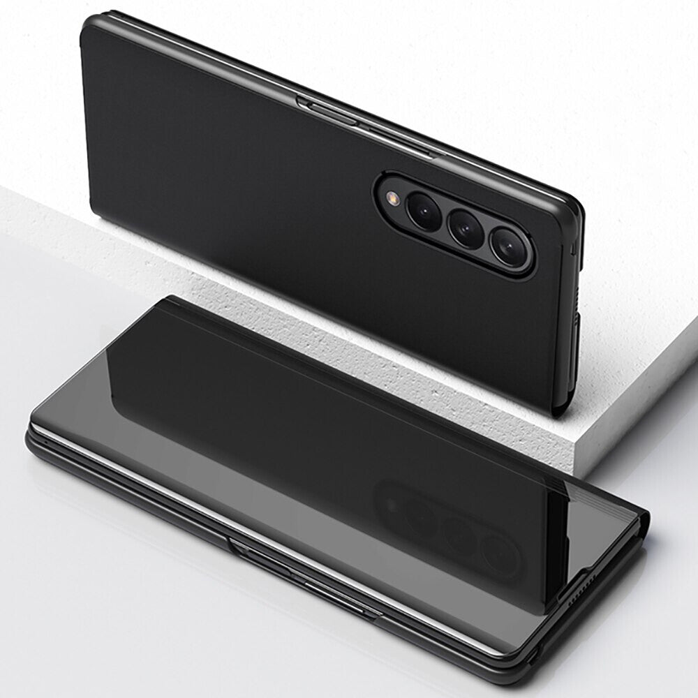 Mirror Shockproof Flip Case Cover Shockproof Anti-Scratch Clear View Electroplate Kickstand Anti-Scratch For Samsung S20 FE 5G