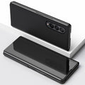 Mirror Shockproof Flip Case Cover Shockproof Anti-Scratch Clear View Electroplate Kickstand Anti-Scratch For Samsung S23