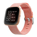 Fabric Replacement Strap Nylon Band For Fitbit Versa 1 (Silken Pink)