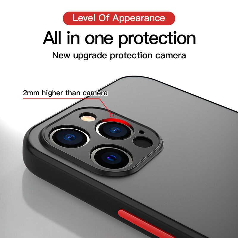 Shockproof Armor Bumper Case Lens Protector for iPhone 14