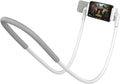 Baseus Aluminium Lazy Neck Phone Holder Hanging Mobile Tablet Support For Video Movie Watching (White)