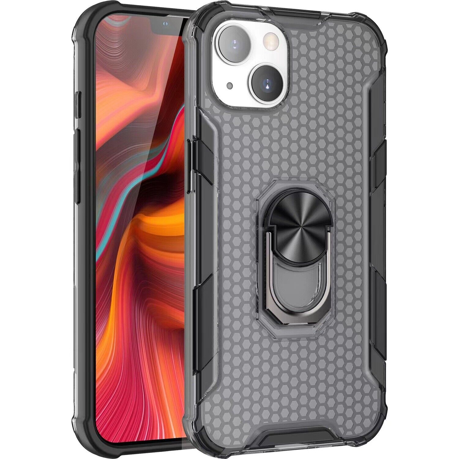 Shockproof Bumper Case Cover Ring Holder Stand For iPhone 13 Mini