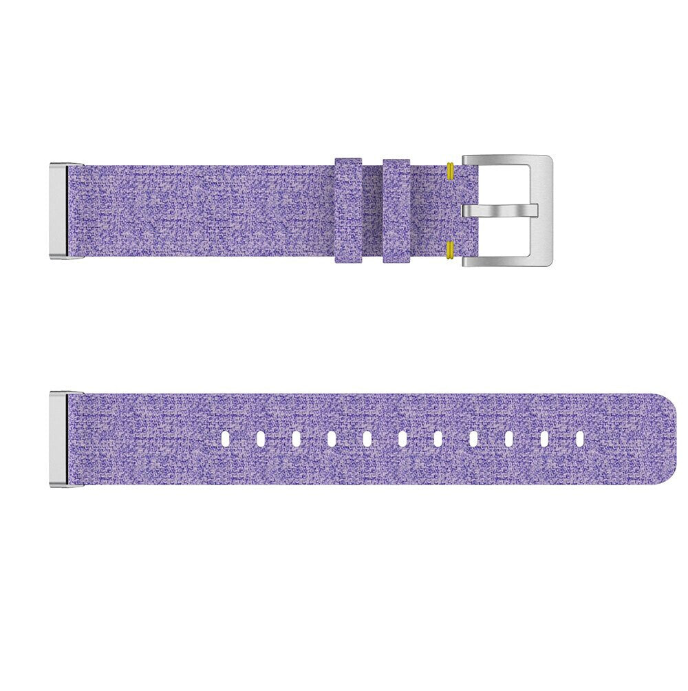 Fabric Replacement Strap Nylon Band Breathable Adjustable Wristband For Fitbit Versa 3 (Small, Purple)