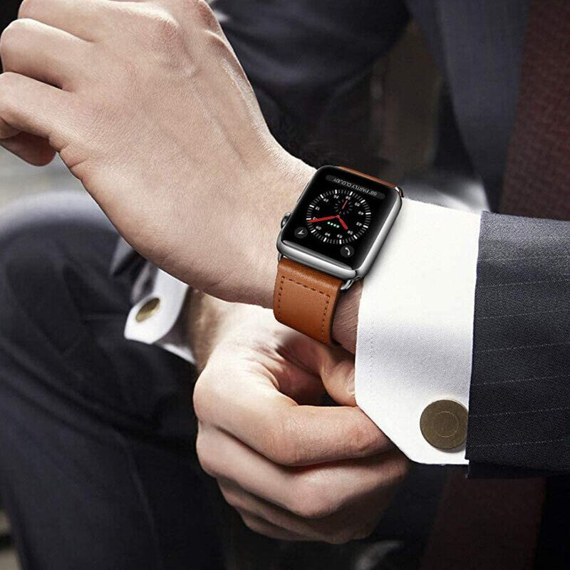 Apple Watch Leather Strap iWatch Band Series 9/8/7/6/5/4/3/2/1/SE 38/40/41mm