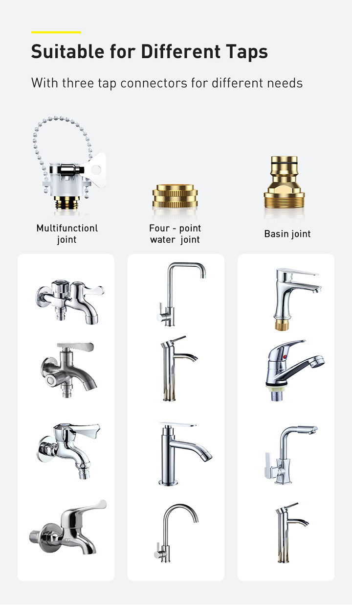 Baseus Clean Guard Nozzle Garden Hose Gun, Spray Gun Garden Hose Nozzle, High Pressure Car Wash Foam Gun Water Washer Cleaner Lance Sprayer Adjustable Water Flow
