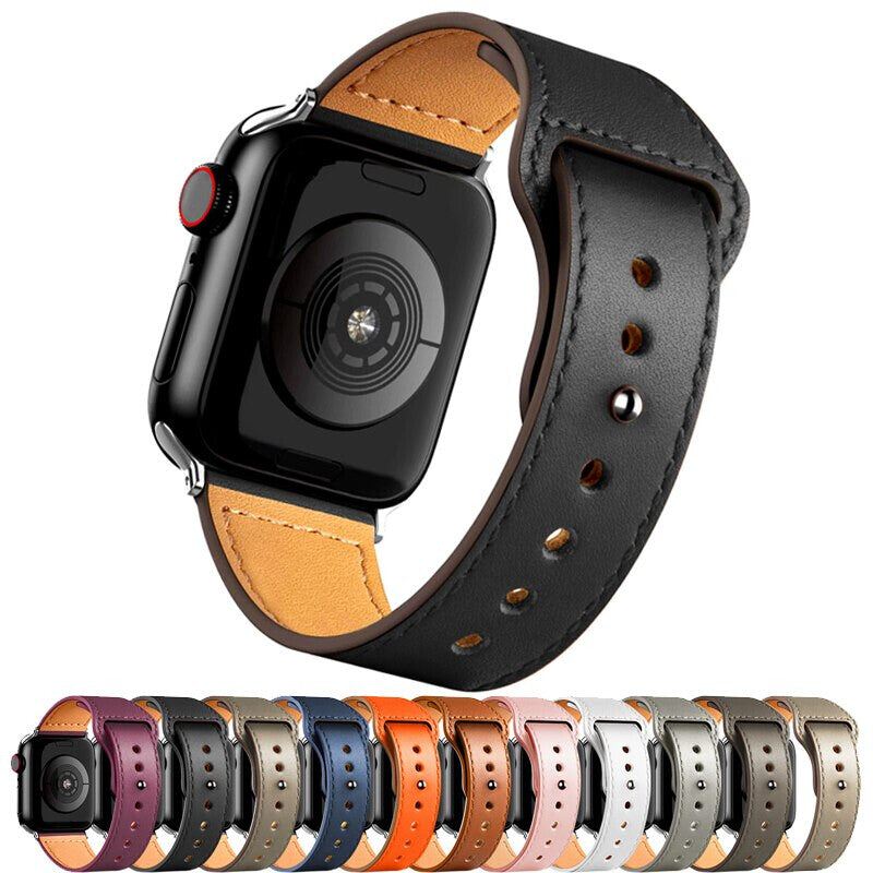 Apple Watch Leather Strap iWatch Band Series 9/8/7/6/5/4/3/2/1/SE 42/44/45/49mm