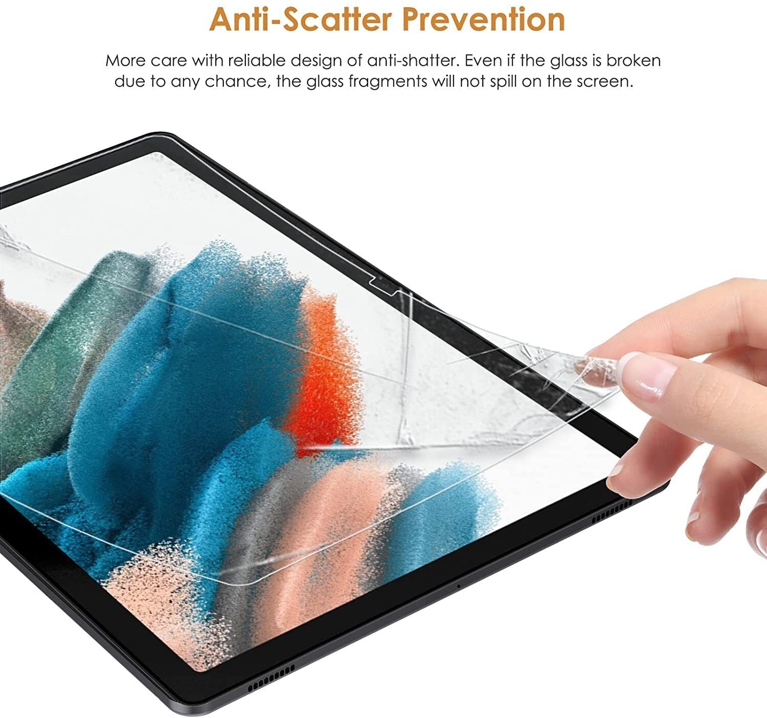 Nuglas Samsung Galaxy Tab S8 Clear Tempered Glass Screen Protector