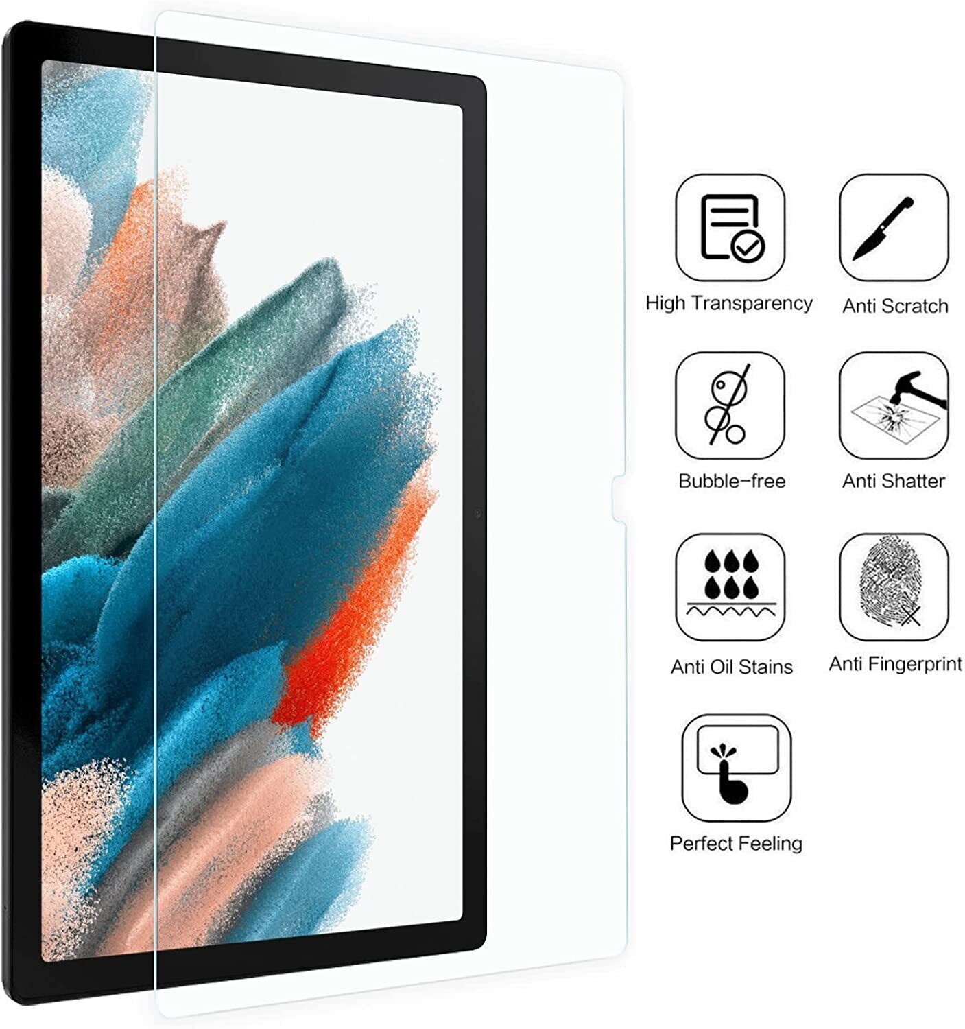 Nuglas Samsung Galaxy Tab S7 Plus Clear Tempered Glass Screen Protector