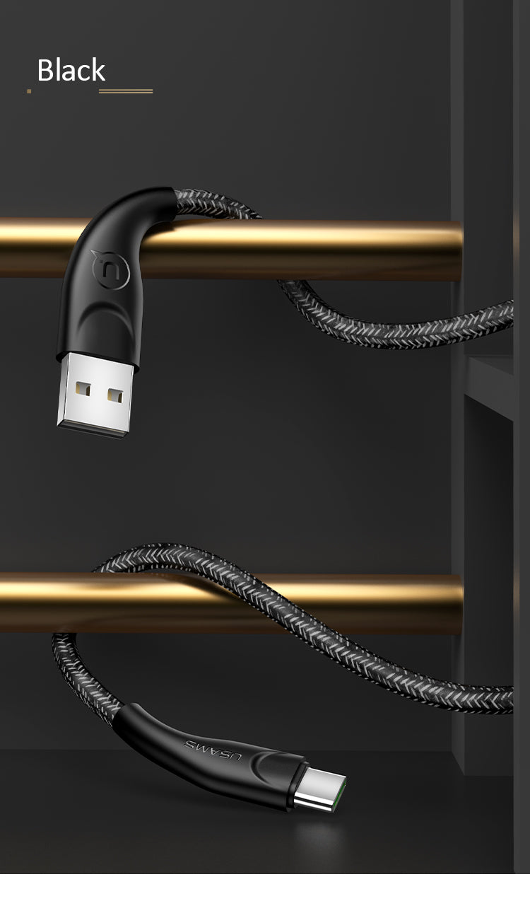 Usams US-SJ398 U41 Type-C Braided Data and Charging Cable 3m