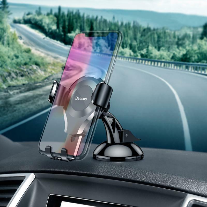 Baseus 360° Car Phone Holder Dashboard Windscreen Mount Multi-Angle (Red)